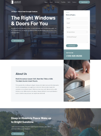 Pixel Arc Webdesign for Windows & Doors Services Windows & Doors Services Wbsite